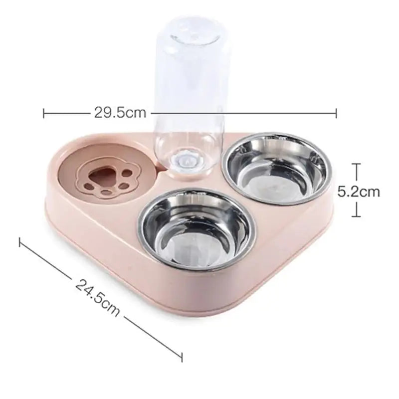 Pet Feeder Bowl With Water Dispenser